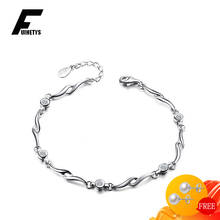 Fashion Bracelet 925 Silver Jewelry with AAA Zircon Gemstone Accessories for Women Wedding Engagement Party Bracelets Wholesale 2024 - buy cheap
