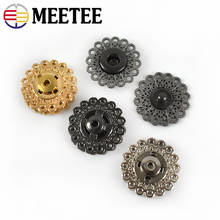 Meetee 10sets Scrapbooking Decor Metal Buttons Snap Stud Fastener Hollow Press Buckles for DIY Sewing Jacket Coat Clothes Craft 2024 - buy cheap