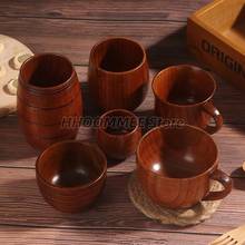 Wood Cup Natural Classical Handcrafted Big Belly Beer Coffee Milk Juice Tea Cup Tumbler 2024 - buy cheap