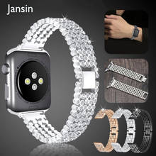Crystal Diamond strap for Apple Watch band 38mm 42mm 40mm 44mm SE Stainless Steel Correa Bands for iWatch series 7 6 5 41mm 45mm 2024 - buy cheap