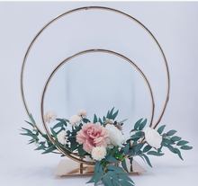 Soporte de flores de doble círculo, florero de metal, centro de mesa, estante de flores, soporte Floral, estante de guirnaldas para arco de mesa de boda 2024 - compra barato