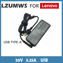 20V 3.25A 65W USB AC Laptop Charger Power Adapter For Lenovo Thinkpad X301S X230S G500 G405 X1 Carbon E431 E531 T440s E550 Yoga 2024 - buy cheap