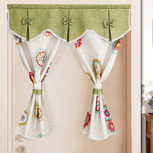 RZCortinas Short Curtains Flower Birds Printed Door Curtain with Window Valance Half Curtain for Coffee Kitchen Bathroom Drapes 2024 - buy cheap