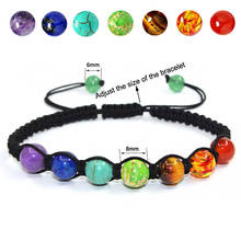 Handmade Natural 7 Chakra Bead Stone Bracelets for Women Reiki Healing Yoga Bracelet Strand Beaded Bracelet Men 2024 - buy cheap