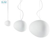 Luces colgantes de piedra blanca Irregular, lámparas colgantes de cristal simples creativas modernas para dormitorio, restaurante, Bar y cafetería 2024 - compra barato