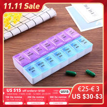 14/7 Grids 7 Days Weekly Pill Case Medicine Tablet Dispenser Organizer Pill Box Splitters Pill Storage Organizer Container 2024 - купить недорого