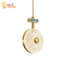 Chinese Luxury Fashion Gold Lustre Pendant Lights Copper Crystal Hanging Lamp Home Decor Bedroom Bedside Restaurant Bar Studio 2024 - buy cheap