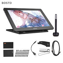 Bosto-tablet para desenho com caneta stylus recarregável, monitor de 1920x1080, 16hd, 15.6 2024 - compre barato