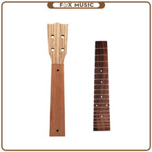 23 Inch Concert  Ukulele Neck+Fingerboard Zebrawood Veener Ukulele Neck Fingerboard DIY Hawaii 4 String Guitar For Ukulele 2024 - buy cheap