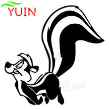 YUIN Skunk Pepe Cartoon Decal Fashion Car Window Decoration PVC Waterproof Sunscreen Car Sticker Black/White/Red/Laser/Silver 2024 - buy cheap