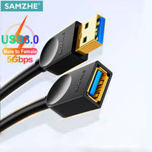 SAMZHE USB 3.0 Extension Male to Female 2.0 Extender Cable   For PC TV PS4 Computer Laptop Extender 2024 - купить недорого