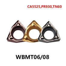 Brocas originais de torno para cortadores de aço, ferramentas de torno de carboneto, wbmt060102 wbmt060104 tn60 wbmt 060104 060102 wbmt0601 2024 - compre barato