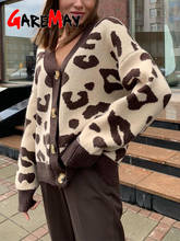 2020 novas mulheres outono inverno leopardo cardigan camisola casaco feminino manga longa mais tamanho exterior de malha topos puxar femme 2024 - compre barato