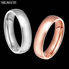 Anillo de boda de estilo clásico Simple para hombre y mujer, Color blanco/rosa dorado, joyería de moda, envío directo 2024 - compra barato