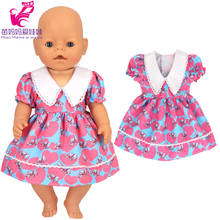 Baby Doll Dress Collar Skirt 18 Inch Girl Doll Costumes Dress for Child Toys Wear 2024 - buy cheap