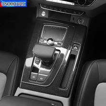 Center Console Gearshift Frame Decoration Cover Car Styling For Audi Q5 FY 2018-2021 LHD Carbon Fiber Color Interior Sticker 2024 - buy cheap