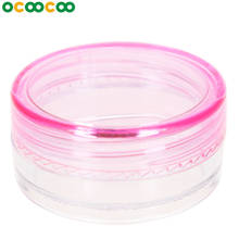 Tarros tamiz para cosméticos, caja de almacenamiento de cuentas para manicura, cosméticos, maquillaje, crema, contenedor de plástico, botella redonda, color rosa, 5 uds. 2024 - compra barato