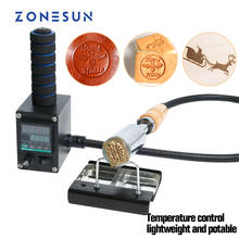 ZONESUN Handheld Leather Wood Paper LOGO PVC Hot Foil Stamping Creasing Embossing Machine Heat Press Machine Branding Iron 2024 - buy cheap