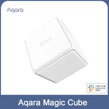 Оригинальный пульт дистанционного управления Aqara Magic Cube, шесть действий, Zigbee версия устройства, работает с приложением xiaomi mijia MI home для Smart Ho 2024 - купить недорого