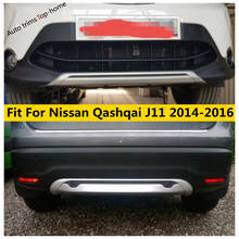 Protetor de para-choque dianteiro e traseiro, kit de revestimento da placa inferior para nissan qashqai j11 2014 2015 2016 abs 2024 - compre barato