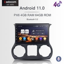 PX6 10,1 "DSP TDA7851 Android 9,0 4 Гб + 64 Гб 8 ядер автомобильный DVD плеер GPS ГЛОНАСС RDS Авторадио wifi Bluetooth 4,2 для Jeep Wrangler 2024 - купить недорого