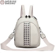 Mini Women's Travel Backpack 2022 Ladies Fashion Stud Designer Backpacks Multifunctional School Bags for Teenage Girls Sac a Dos 2024 - buy cheap