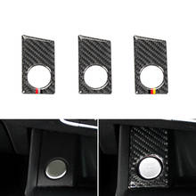 For Audi A4 B9 A4L 2017 2018 Carbon Fiber Car Interior Engine Start Stop Ring Panel Cover Trim 2024 - buy cheap