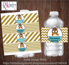 Rikivity Personalized Graduation 2022 Owl Water Bottle Wine Labels Stickers Candy Bar Wraps Birthday Bachelor Party Decoration 2024 - buy cheap