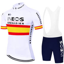 Team INEOS-Camiseta de ciclismo para hombre, pantalones cortos transpirables con almohadilla de gel, para carreras, 2020 2024 - compra barato