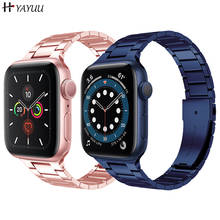 YAYUU-Correa de acero inoxidable para Apple Watch, correa de repuesto para iWatch Series 6/5/4/3, 40mm, 38mm, 42mm, 44mm 2024 - compra barato