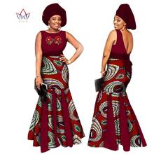 Для женщин BintaRealWax по индивидуальному заказу 2021 Специальный в африканском стиле с низким вырезом на спине платье с русалочкой и головной убор, комплект из 2 предметов пикантные женские вечерние свадебные WY2643 2024 - купить недорого