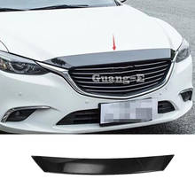 Car Garnish Black Plastic Front Engine Machine Grille Grill Upper Hood Stick Lid Trim For Mazda 6 Atenza 2017 2018 2019 2024 - buy cheap