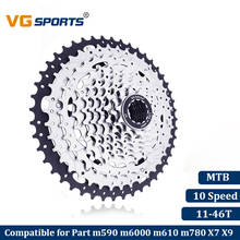 VG Sports Mountain Bike MTB 10 Speed Cassette 10 Velocidade 10S 46T Bicycle Parts Cassete Freewheel Sprocket Cdg Ultralight 593g 2024 - buy cheap