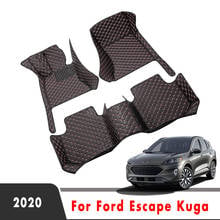 Car Floor Mats Interior Accessories Protector Rugs For Ford Escape Kuga 2020 2021 Auto Decoration Leather Waterproof  2024 - buy cheap