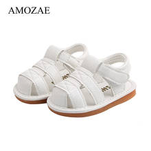 2022 Summer Baby Shoes Summer Crystal Princess Shoes Toddler Cute PU Leather flat Shoes hard sole Shoes 2024 - buy cheap