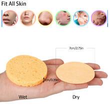 Natural Compressed Facial Sponges for Facial Cleansing and Exfoliation/Facial SPA Sponges for Exfoliating Mask/Makeup Removal 2024 - buy cheap