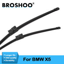 BROSHOO Auto Car Windshield Wiper Blade Natural Rubber For BMW X5 E53 E70 F15 Fit Hook/Side Pin/Push Button Arms 1999 To 2017 2024 - buy cheap
