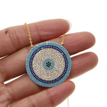 2022 New Micro Zirconia Greek Evil Eye Charm Silver Color Lucky Blue Eyes Necklace Elegant Women Girls Exquisite Gift Jewelry 2024 - buy cheap