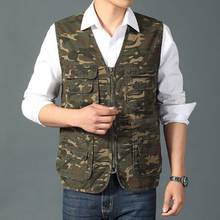 1pcs Men Camouflage Fishing Hunting Vest Cargo Outdoor Game Outwear Waistcoat Multi-Pocket Photography Recreational Fishing Vest 2024 - buy cheap