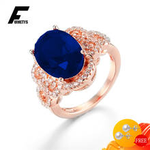 Fashion Rings Silver 925 Jewelry Oval Sapphire Zircon Gemstone Finger Ring for Women Wedding Engagement Party Ornament Wholesale 2024 - buy cheap