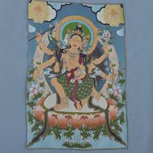 Tibet Silk Embroidery  Head  Hand Parnashavari Buddha Thangka Paintings Mural 2024 - buy cheap