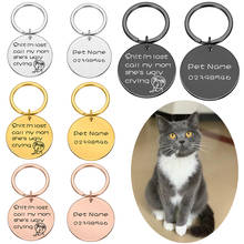 Etiqueta personalizada para perro, accesorio de identificación antipérdida para perros y gatos, accesorios de decoración para nombre de mascotas, collares con número, etiquetas de identificación para perros 2024 - compra barato