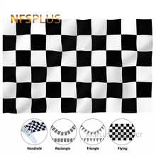 Checkered Flag Auto Racing F1 Sport Black White Chequered Printed Flying Handheld Hanging Home Party Decorative Flags Banners 2024 - buy cheap