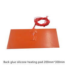 Almofada aquecedora de silicone, 200mm x 300mm, para impressora 3d, cama aquecida 2024 - compre barato