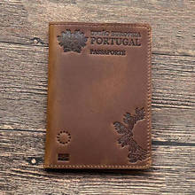 Genuine Leather Passport Cover Portugal Retro Cow Leather Portuguese Passport Holder Passport Case Unisex Travel Wallet Passport 2024 - buy cheap