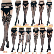 Hollow Out mesh Tights Lace Sexy Stockings Female Fishing High Fishnet Embroidery Transparent Pantyhose Women Black Lace Hosiery 2024 - buy cheap