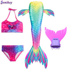 Girls Mermaid Tails for Swimming Costume Cosplay Swimsuit Kids Children Swimmable suit Monofin 2024 - buy cheap