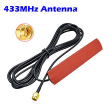 433mhz adhisive antena 5dbi sma macho conector rg174 cabo 1 metro/3 metro antena universal para noderf módulo lorawan aplicação 2024 - compre barato