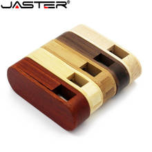 JASTER LOGO laser  engraving rotatable Wooden USB Flash Drive Memory Stick Pendrive 4GB 8GB 16GB 32GB usb creativo U disk gift 2024 - buy cheap