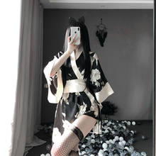 Sexy Sakura Kimono Lovely Japanese Uniform Robe Floral Bathrobe Short Kimono Robe Night Bathrobe Fashion Dressing Gown for Women 2024 - buy cheap